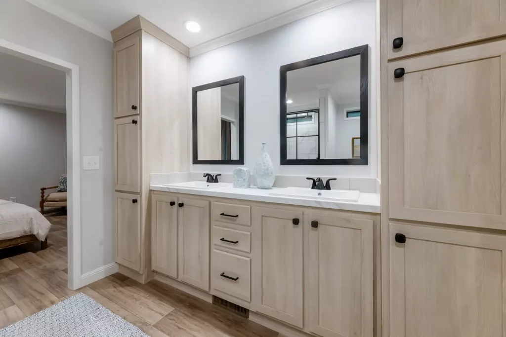 Pegasus master bathroom double vanity