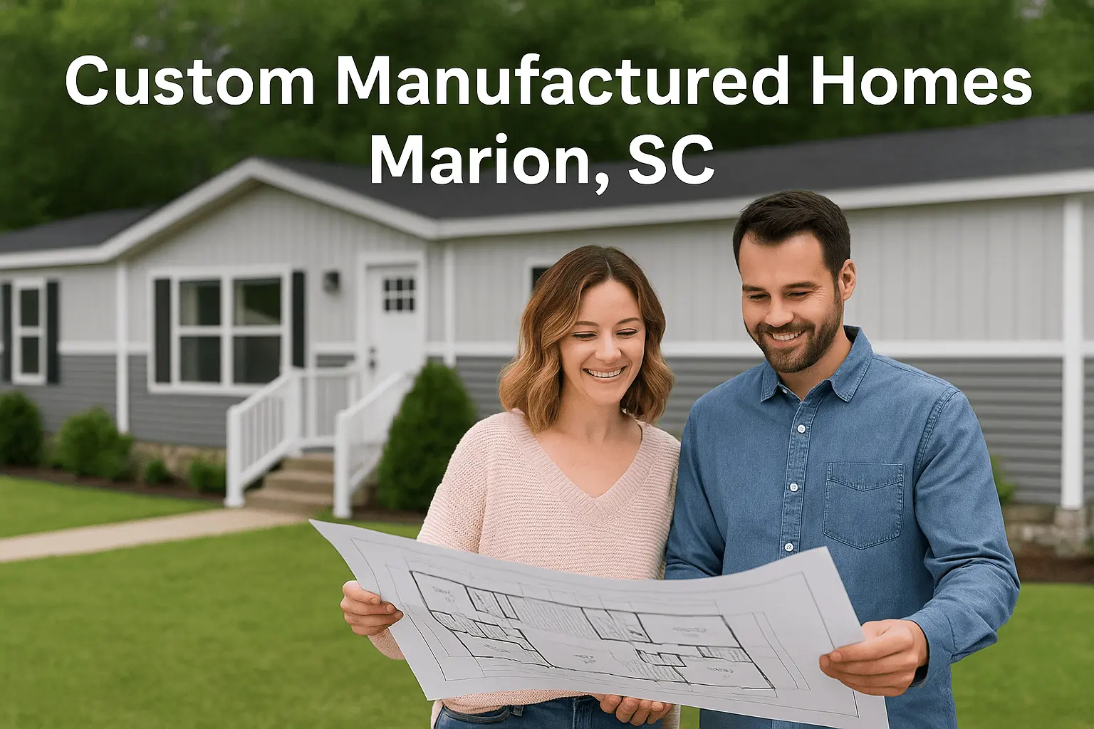 Custom manufactured home in Marion SC with modern exterior
