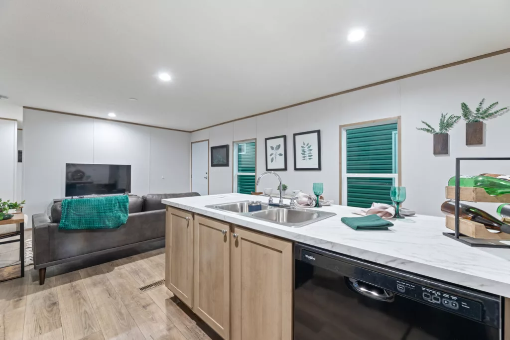 Living room kitchen overview