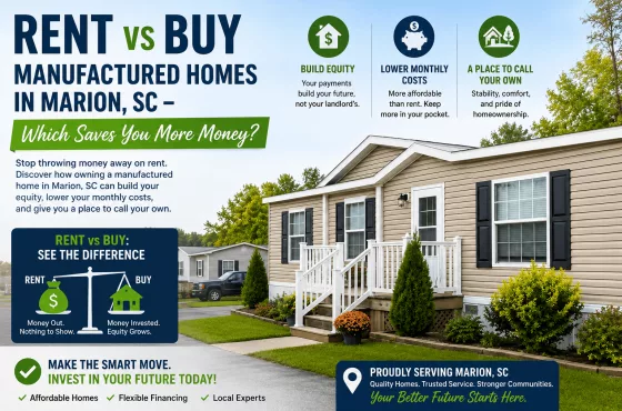 Rent vs Buy Manufactured Homes in Marion, SC – Which Saves You More Money?