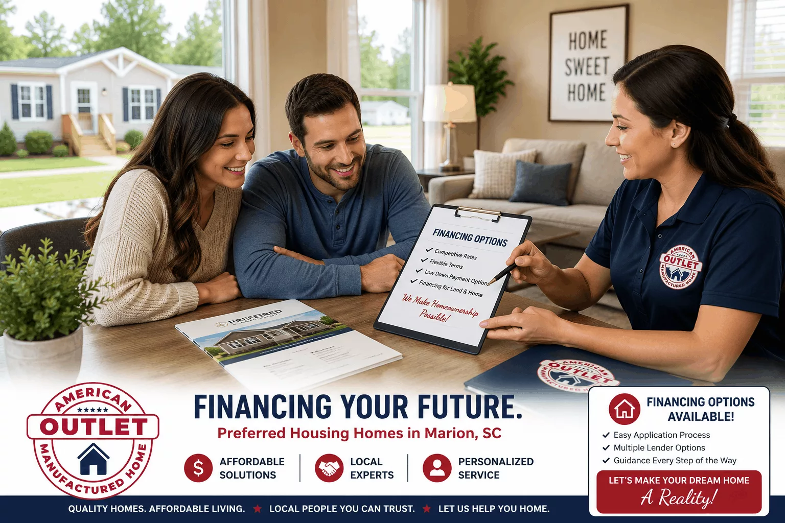 Financing a Preferred Housing Home in Marion South Carolina