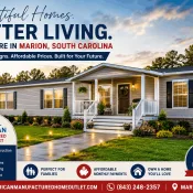 Manufactured homes in Marion South Carolina with modern affordable housing designs