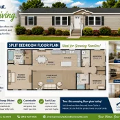 Split bedroom manufactured home floor plans in Marion SC for growing families