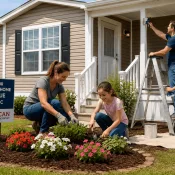 Family improving manufactured home resale value in Marion SC